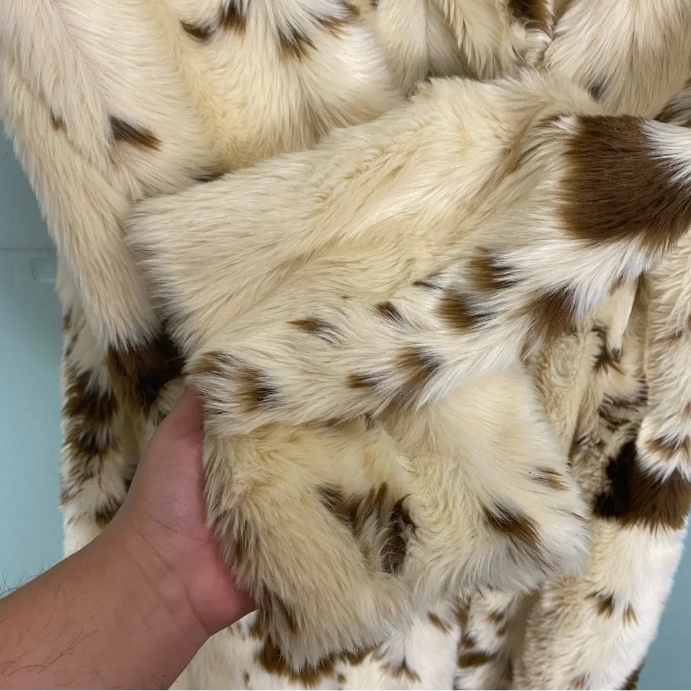 Anthropologie Maeve Grand Glam Faux Fur Coat Size 1X‎